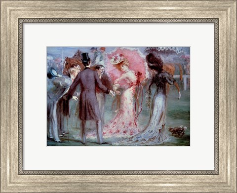 Framed Weighing of the Horses Print