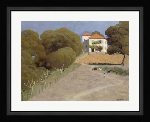 Framed House with Red Roof, 1924 Print