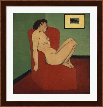 Framed Woman Seated in an Armchair Print