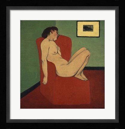 Framed Woman Seated in an Armchair Print