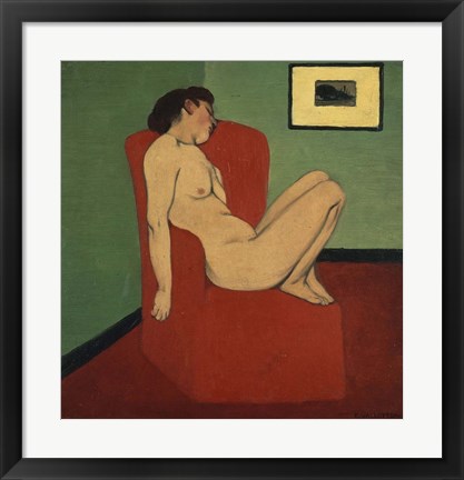 Framed Woman Seated in an Armchair Print