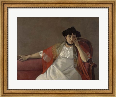 Framed Portrait of the Artist&#39;s Wife, 1905 Print