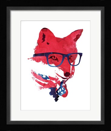 Framed American Fox Print