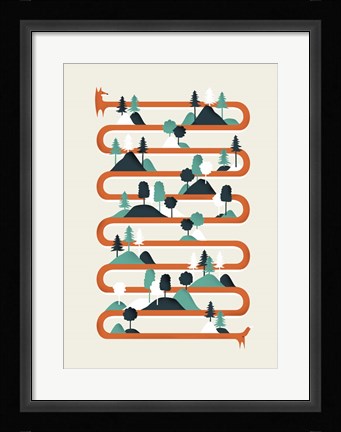 Framed Foxy Stripes Print