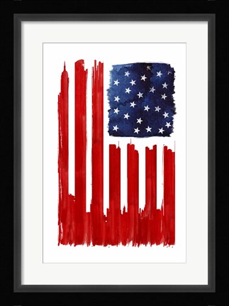 Framed Stars And Buildings Print