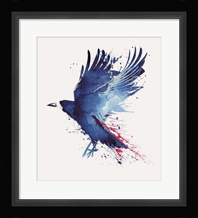 Framed Bloody Crow Print