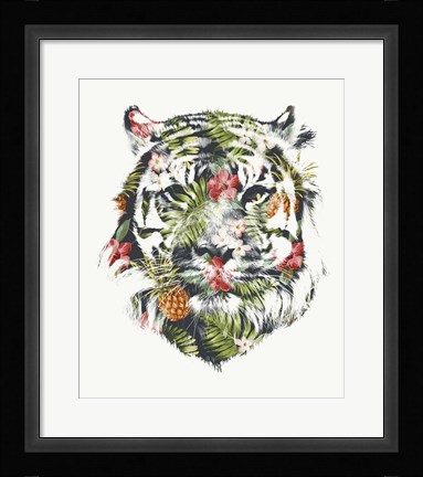 Framed Tropical Tiger Print