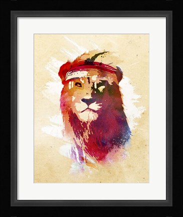Framed Gym Lion Print