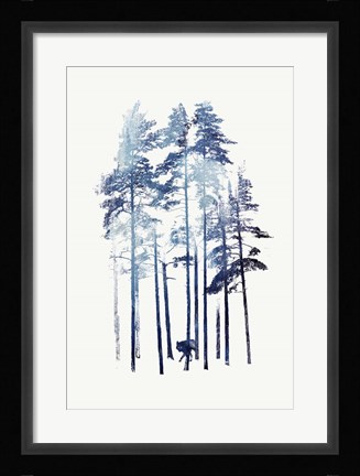 Framed Winter Wolf Print