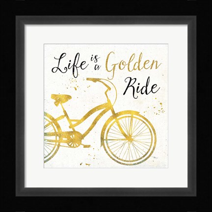 Framed Golden Ride I Print