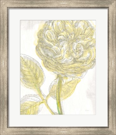 Framed Belle Fleur Yellow III Crop Print