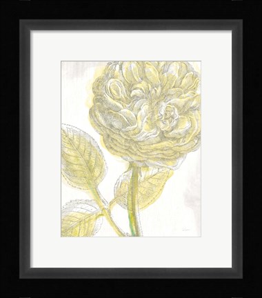 Framed Belle Fleur Yellow III Crop Print