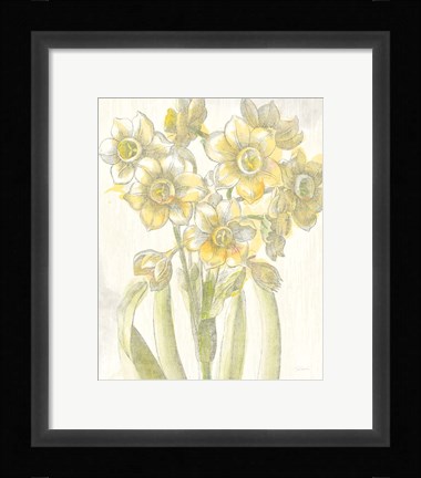 Framed Belle Fleur Yellow IV Crop Print