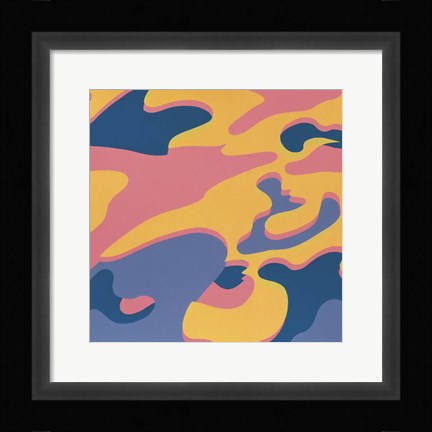 Framed Camouflage, 1987 (pink, purple, orange) Print