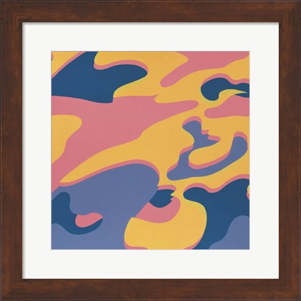 Framed Camouflage, 1987 (pink, purple, orange) Print