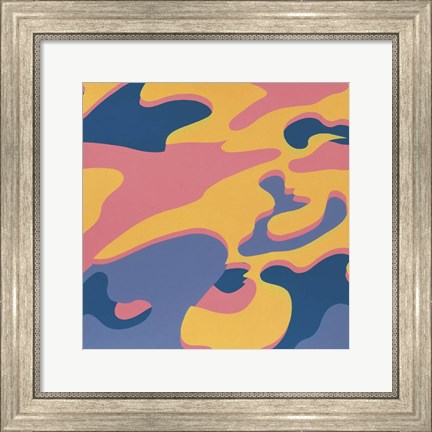 Framed Camouflage, 1987 (pink, purple, orange) Print