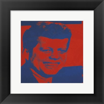 Framed Flash-November 22, 1963, 1968 (red &amp; blue) Print