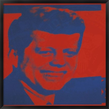 Framed Flash-November 22, 1963, 1968 (red &amp; blue) Print