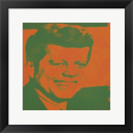 Framed Flash-November 22, 1963, 1968 (orange &amp; green) Print