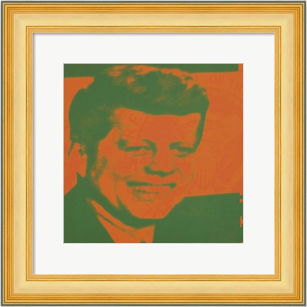 Framed Flash-November 22, 1963, 1968 (orange &amp; green) Print