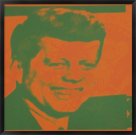Framed Flash-November 22, 1963, 1968 (orange &amp; green) Print