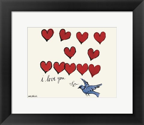 Framed I Love You So, c. 1958 Print