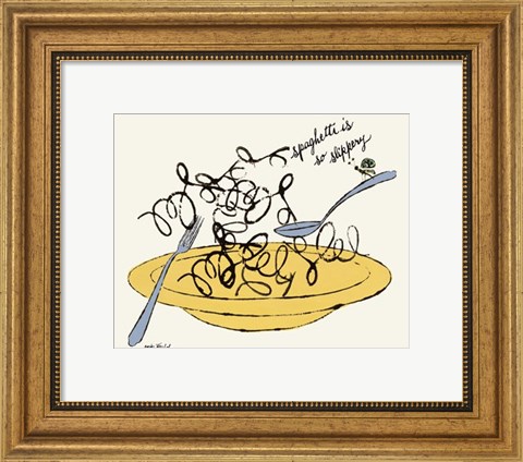 Framed Spaghetti is So Slippery, c. 1958 Print