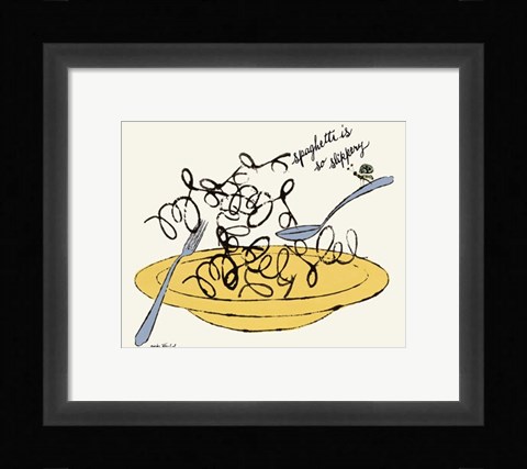 Framed Spaghetti is So Slippery, c. 1958 Print