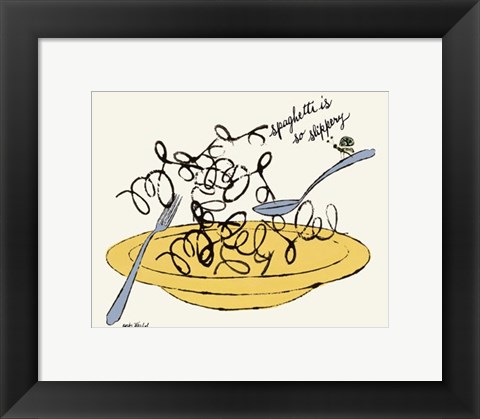 Framed Spaghetti is So Slippery, c. 1958 Print