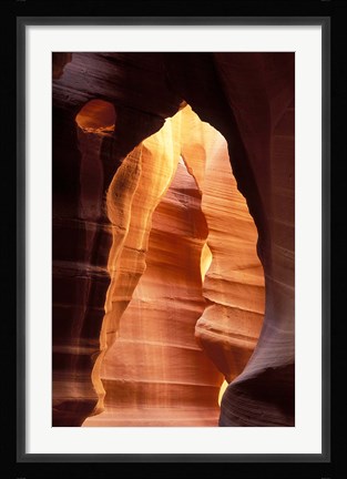 Framed Colorful Sandstone in Antelope Canyon, near Page, Arizona Print