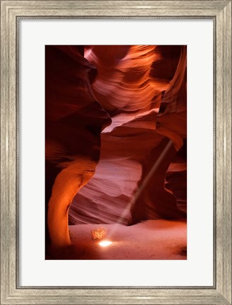 Framed Antelope Canyon Sunbeam Print