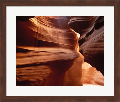 Framed Upper Antelope Canyon Slot, Canyon Interior Print