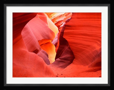 Framed Glowing Sandstone Walls, Lower Antelope Canyon Print