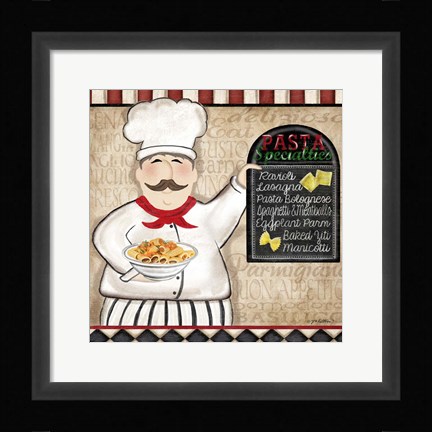 Framed Pasta Chef Print