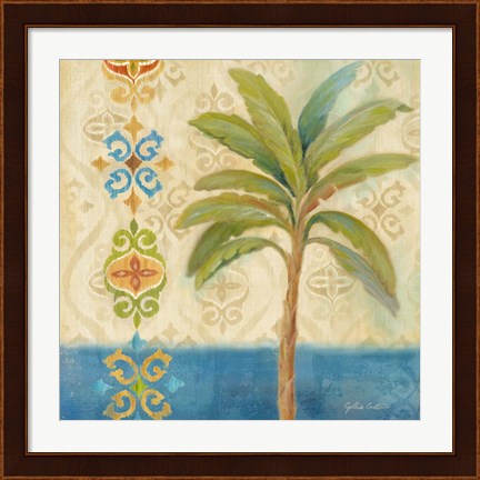 Framed Ikat Palm I Print