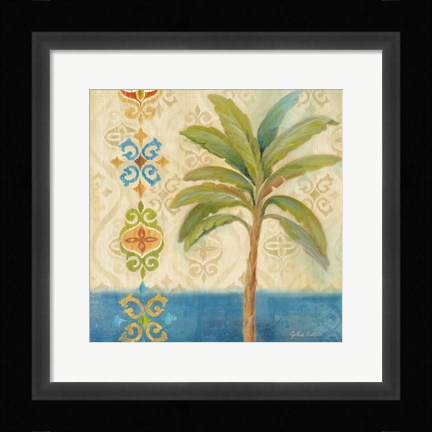 Framed Ikat Palm I Print