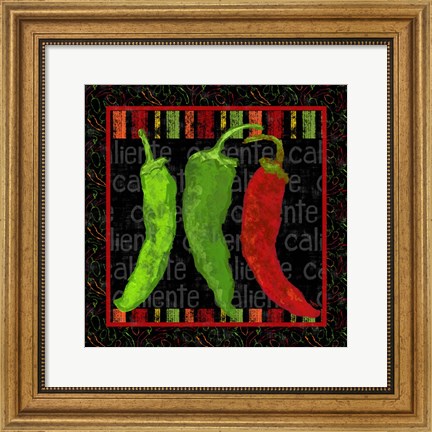 Framed Spicy Peppers I Print