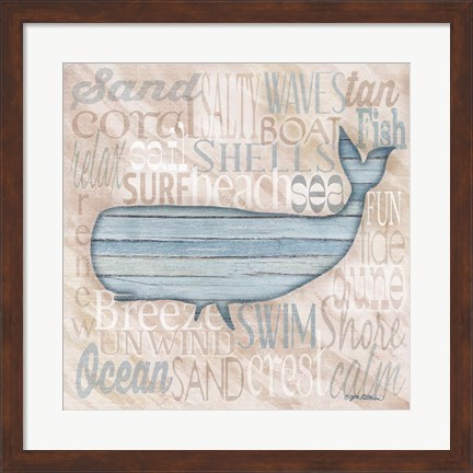 Framed Driftwood Beach Icons II Print