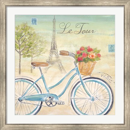 Framed Paris Bike Tour I Print