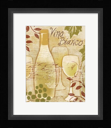 Framed Vino Bianco Print