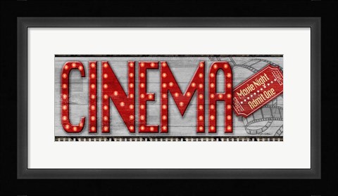Framed Movie Marquee Panel I (Cinema) Print