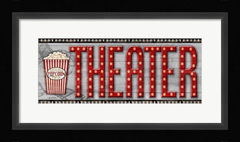 Framed Movie Marquee Panel II (Theater) Print