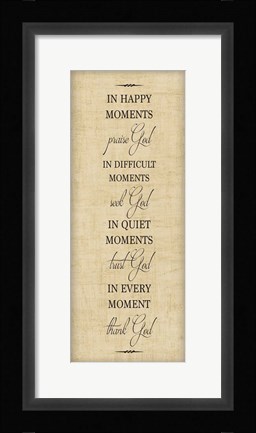 Framed Bible Verse Panel II (Praise God) Print