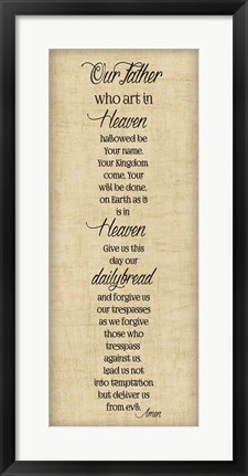 Framed Bible Verse Panel III (Our Father) Print