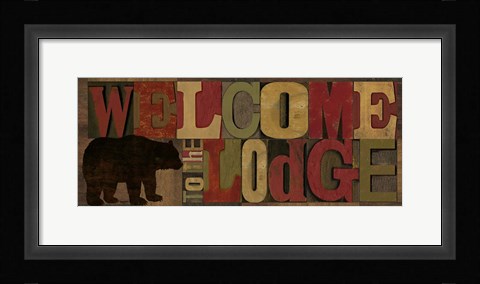 Framed Welcome to the Lodge Panel Print