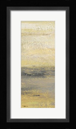 Framed Siena Abstract Yellow Gray Panel II Print