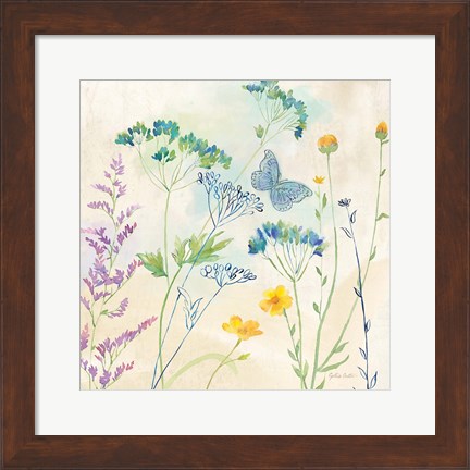 Framed Wildflower Garden I Print