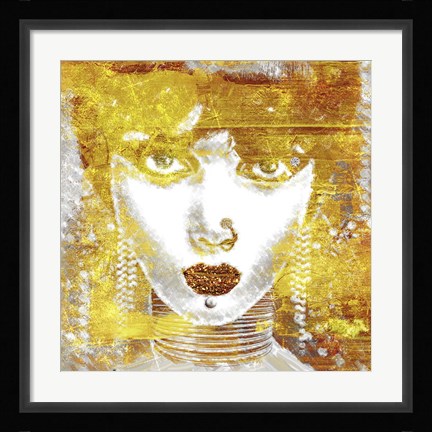 Framed Gold Girl Print