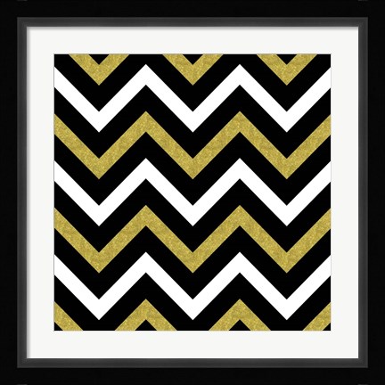 Framed Bling Chevron Print