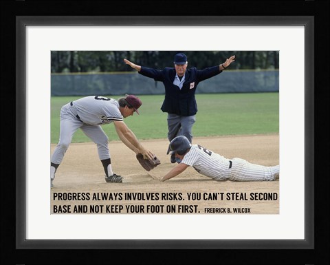 Framed Progress Always Involves Risk Print